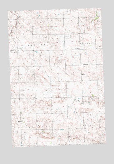 Clark Butte SW, ND USGS Topographic Map
