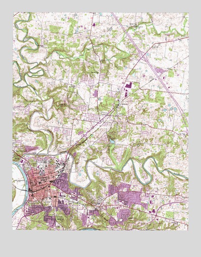 Clarksville, TN USGS Topographic Map
