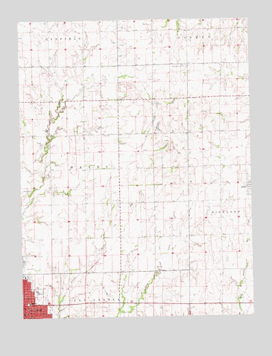 Clay Center NE, KS USGS Topographic Map