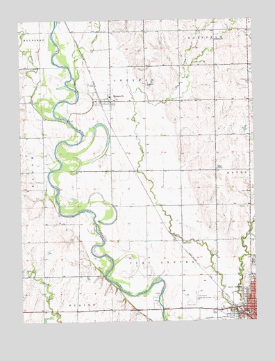 Clay Center NW, KS USGS Topographic Map