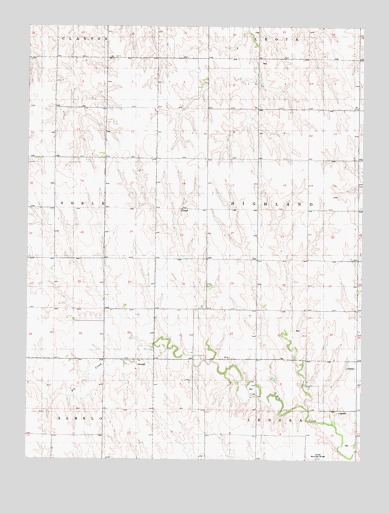 Clayton NE, KS USGS Topographic Map