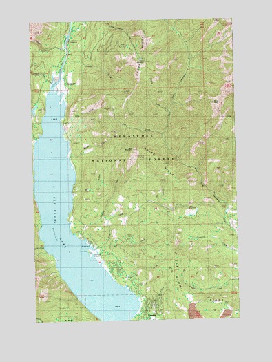 Cle Elum Lake, WA USGS Topographic Map