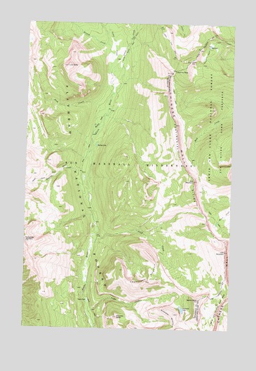 Amphitheatre Mountain, MT USGS Topographic Map