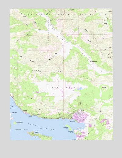 Clearlake Oaks, CA USGS Topographic Map