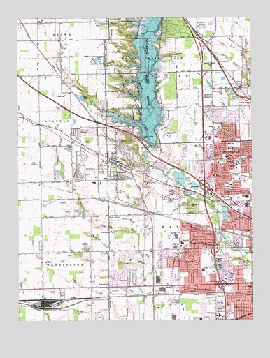 Clermont, IN USGS Topographic Map