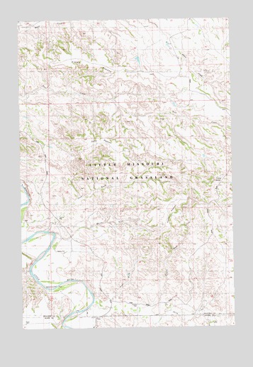 Cliffs Plateau, ND USGS Topographic Map