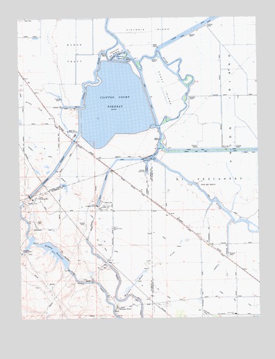 Clifton Court Forebay, CA USGS Topographic Map