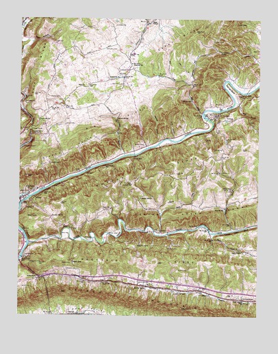 Clinchport, VA USGS Topographic Map