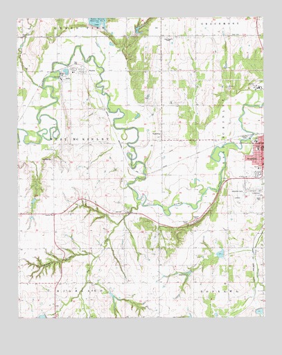 Anadarko West, OK USGS Topographic Map