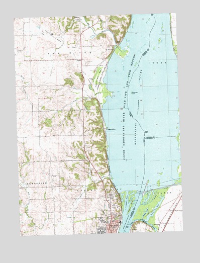 Clinton NW, IA USGS Topographic Map
