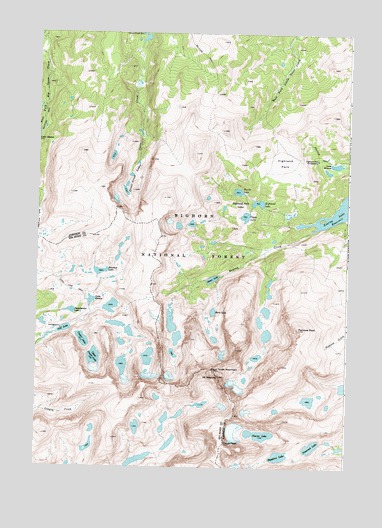 Cloud Peak, WY USGS Topographic Map