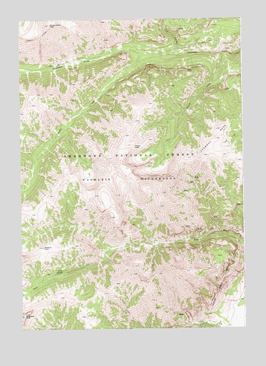 Clouds Home Peak, WY USGS Topographic Map