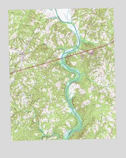 Clover, VA USGS Topographic Map