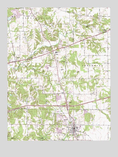 Cloverdale, IN USGS Topographic Map