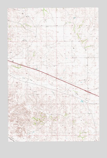 Cluster Buttes SW, MT USGS Topographic Map