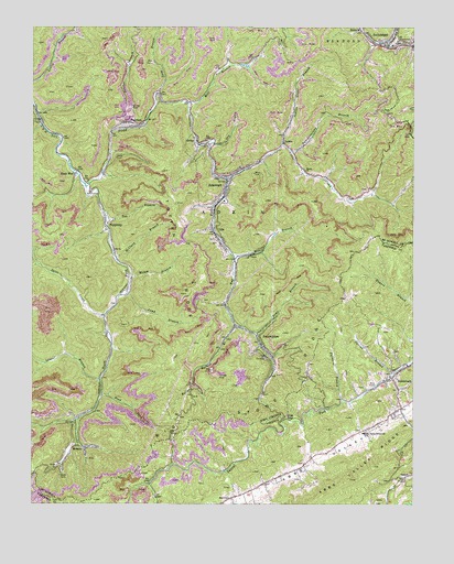Anawalt, WV USGS Topographic Map