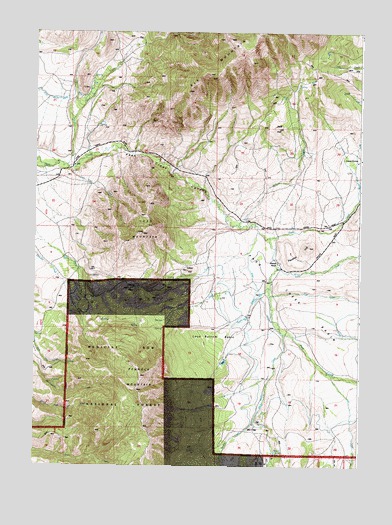 Coad Mountain, WY USGS Topographic Map