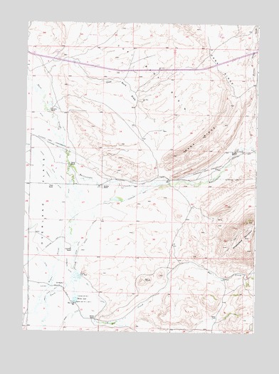 Coal Bank Basin, WY USGS Topographic Map