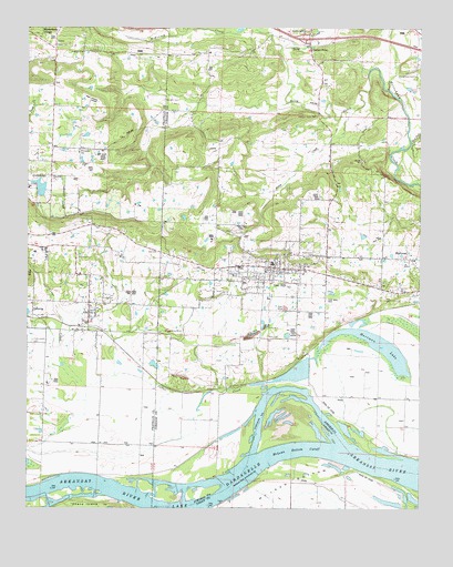 Coal Hill, AR USGS Topographic Map