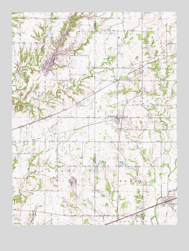 Coatesville, IN USGS Topographic Map
