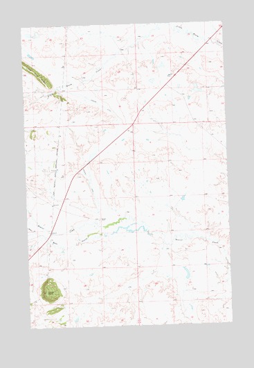 Coburn Butte, MT USGS Topographic Map