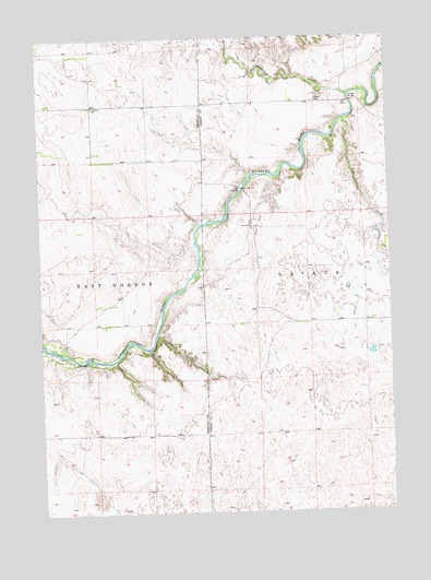 Coburn Canyon, NE USGS Topographic Map