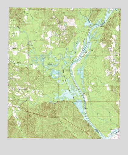 Coffeeville Lock And Dam, AL USGS Topographic Map
