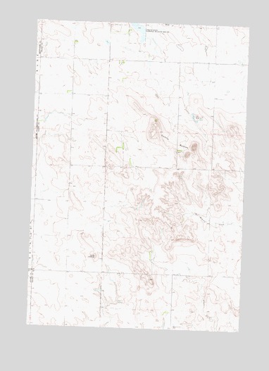 Coffin Buttes, ND USGS Topographic Map