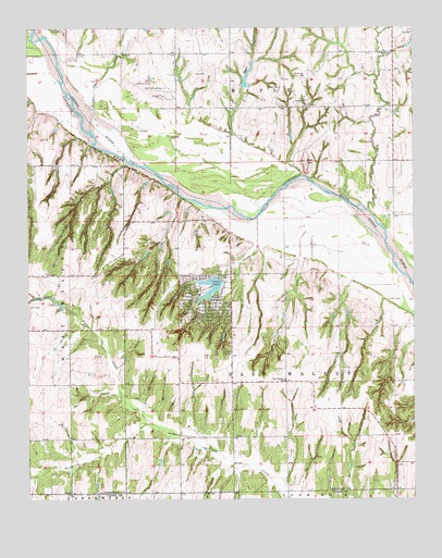 Cogar NW, OK USGS Topographic Map