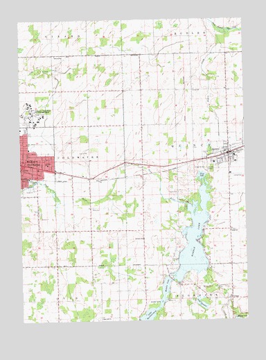 Coldwater East, MI USGS Topographic Map