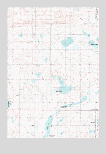 Coldwater Lake, ND USGS Topographic Map