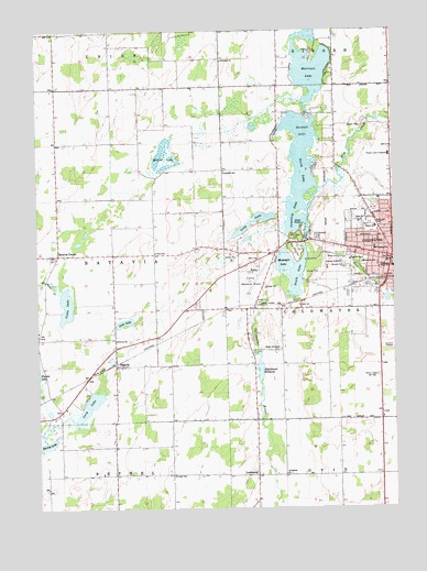 Coldwater West, MI USGS Topographic Map