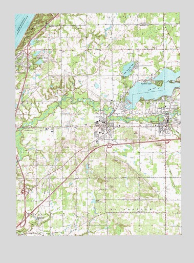 Coloma, MI USGS Topographic Map