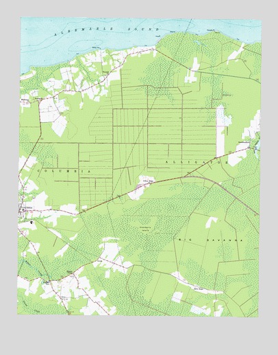 Columbia East, NC USGS Topographic Map