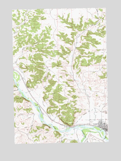 Columbus West, MT USGS Topographic Map