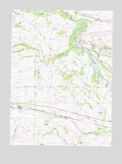 Como East, WY USGS Topographic Map