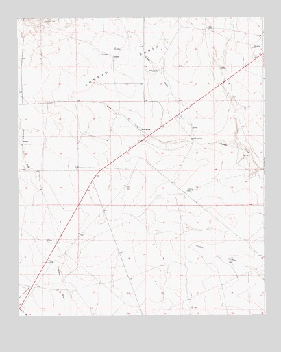 Conejo Creek West, NM USGS Topographic Map