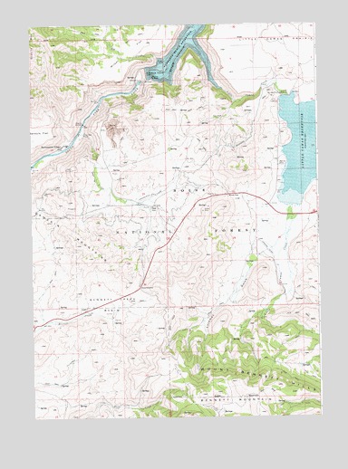 Anderson Ranch Dam, ID USGS Topographic Map