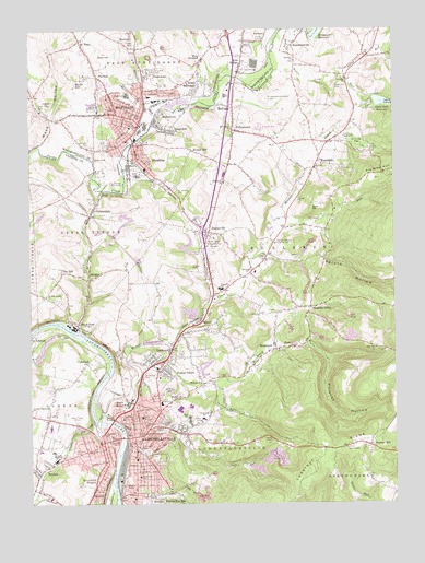 Connellsville, PA USGS Topographic Map