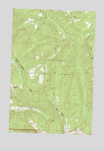Connor Creek, MT USGS Topographic Map