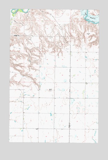 Conrad Butte, MT USGS Topographic Map