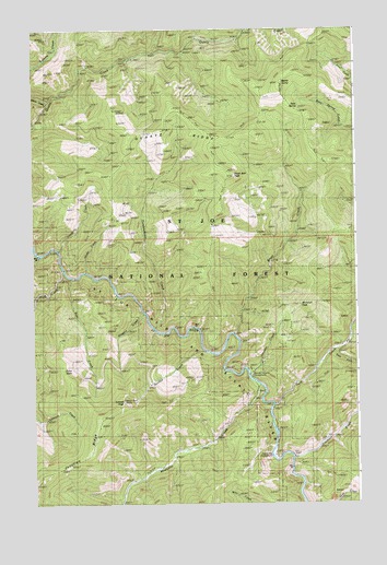 Conrad Peak, ID USGS Topographic Map