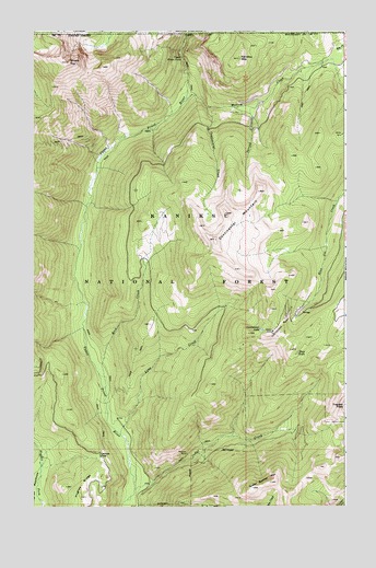 Continental Mountain, ID USGS Topographic Map