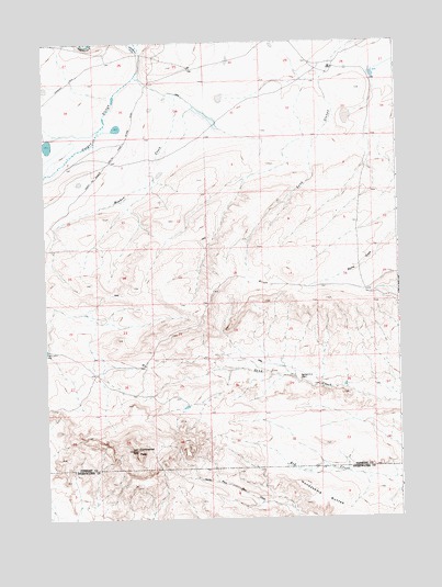 Continental Peak, WY USGS Topographic Map