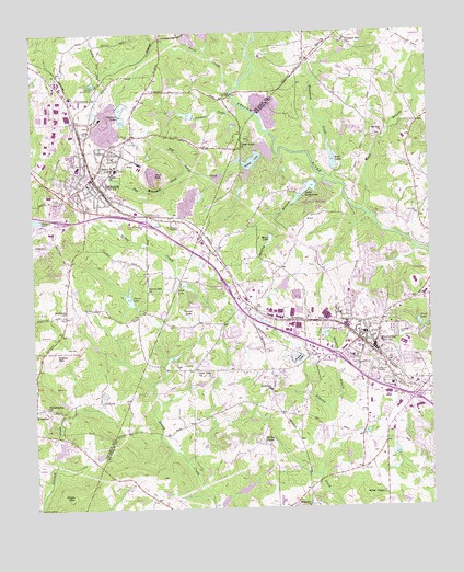 Conyers, GA USGS Topographic Map