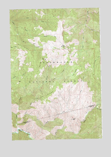 Cook Mountain, ID USGS Topographic Map