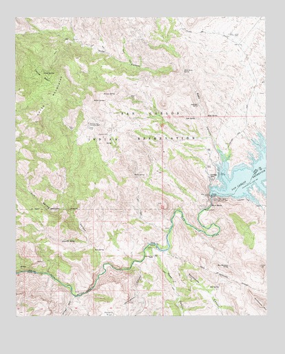 Coolidge Dam, AZ USGS Topographic Map