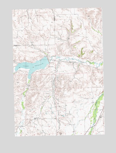 Cooney Reservoir, MT USGS Topographic Map