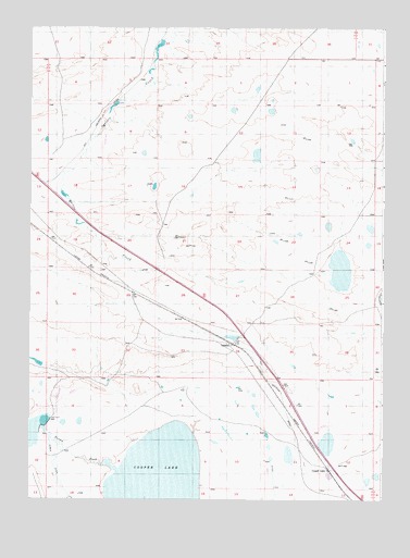 Cooper Lake North, WY USGS Topographic Map