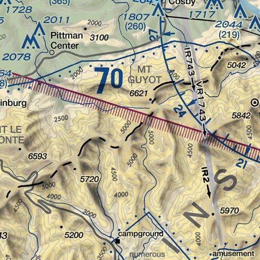 FAA VFR chart of Mount Sequoyah, NC